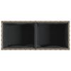 vidaXL sz&uuml;rke polyrattan kerti &uuml;ltetől&aacute;da 2 cser&eacute;ppel 72x30x32 cm