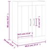 vidaXL sonoma t&ouml;lgy szerelt fa fali szekr&eacute;ny 69,5 x 34 x 90 cm