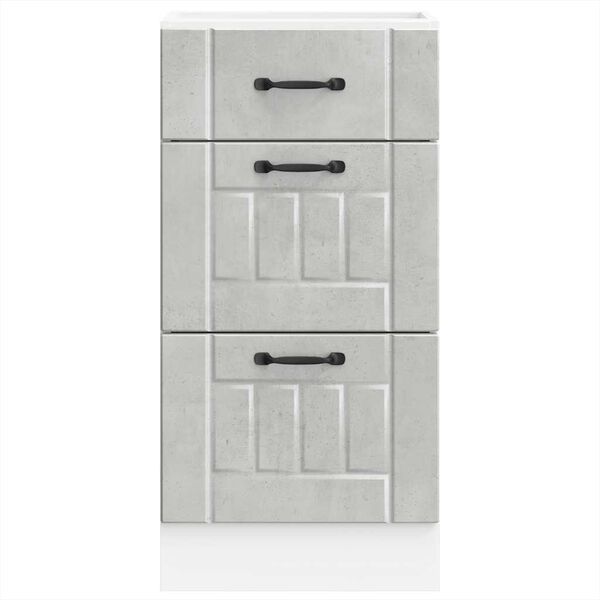 vidaXL Konyhai als&oacute; szekr&eacute;ny Lucca betonsz&uuml;rke szerelt fa