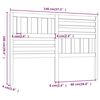 vidaXL fekete tömör fenyőfa ágy fejtámla 146 x 4 x 100 cm