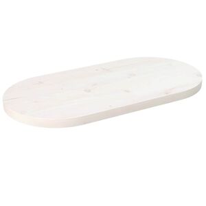 vidaXL feh&eacute;r t&ouml;m&ouml;r fenyőfa ov&aacute;lis asztallap 60 x 30 x 2,5 cm