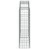 vidaXL 6 db íves horganyzott vas gabion kosár 200x50x140/160 cm