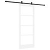 vidaXL Cs&uacute;sz&oacute; ajt&oacute; ORKDAL Feh&eacute;r 83 x 202 cm T&ouml;m&ouml;r fenyőfa &eacute;s &uuml;veg