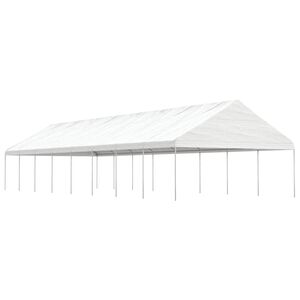vidaXL feh&eacute;r polietil&eacute;n pavilon tetővel 17,84 x 5,88 x 3,75 m
