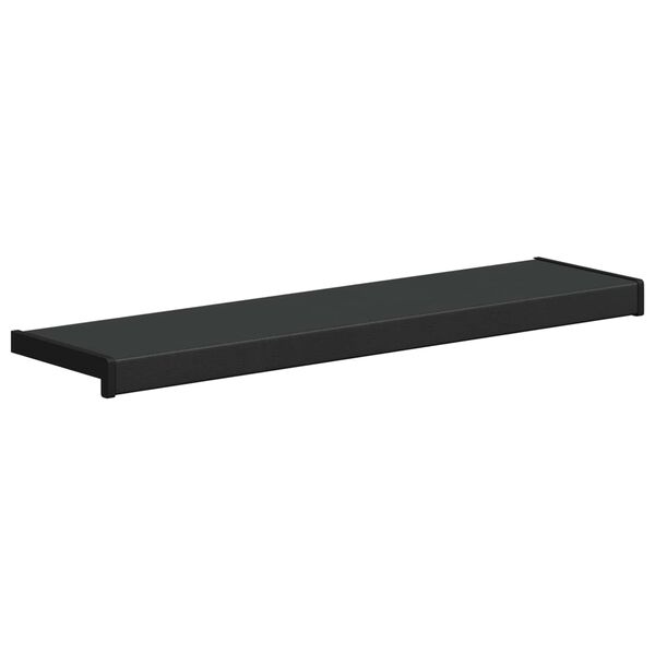 vidaXL Ablakp&aacute;rk&aacute;ny Fekete fa erezettel 60 x 20 x 4,5 cm PVC