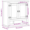 vidaXL Corona t&ouml;m&ouml;r fenyőfa fali f&uuml;rdőszobaszekr&eacute;ny 70 x 33 x 70,4 cm