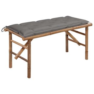 vidaXL &ouml;sszecsukhat&oacute; bambusz kerti pad p&aacute;rn&aacute;val 118 cm