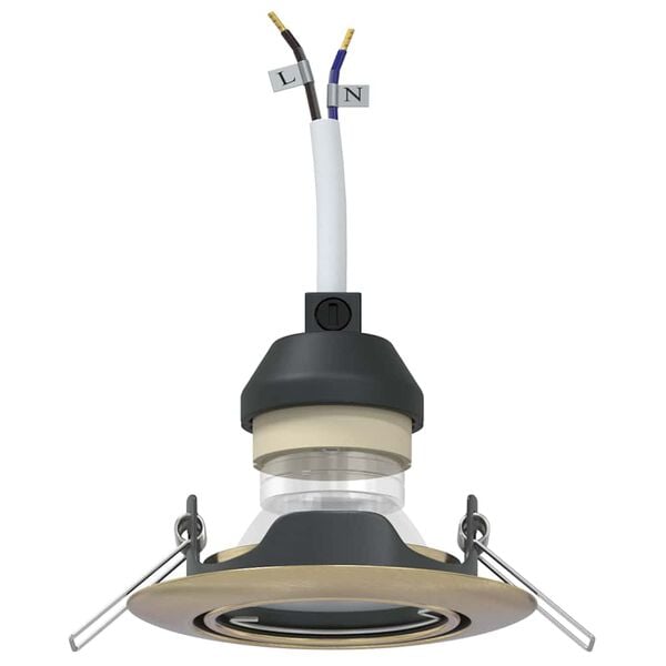 vidaXL Spotl&aacute;mpa 24 pcs Bronz 9 x 9 x 2.5 cm F&eacute;m