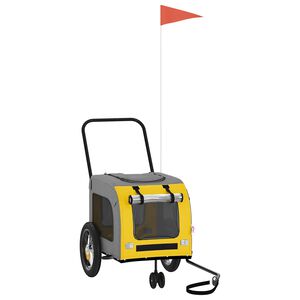 vidaXL Kis&aacute;llat ker&eacute;kp&aacute;r ut&aacute;nfut&oacute; S&aacute;rga &eacute;s Sz&uuml;rke 125 x 53 x 54 cm