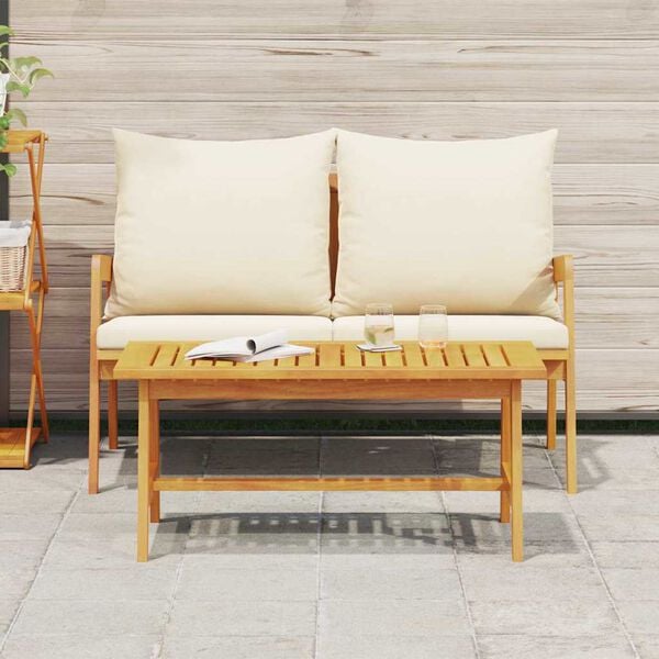 vidaXL Dohányzóasztal Barna Tömör akácfa