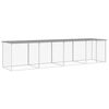vidaXL vil&aacute;gossz&uuml;rke horganyzott ac&eacute;l ty&uacute;kketrec tetővel 403x98x90 cm