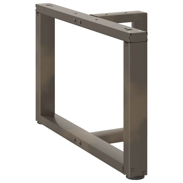 vidaXL 2 db fekete, T-alak&uacute; ac&eacute;l doh&aacute;nyz&oacute;asztal l&aacute;b 70x25x(42-43) cm