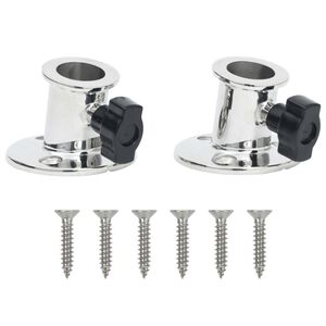 vidaXL 2 db&nbsp;rozsdamentes ac&eacute;l kerek bimini alj 26 mm-es csőh&ouml;z