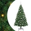 vidaXL Mű kar&aacute;csonyfa 300 LED-del Z&ouml;ld 180 cm PVC &eacute;s Ac&eacute;l &eacute;s Műanyag