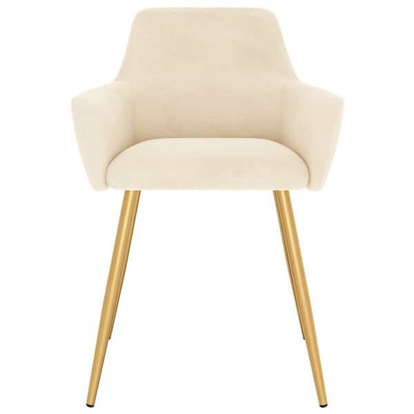 vidaXL 4 db kr&eacute;msz&iacute;nű b&aacute;rsony &eacute;tkezősz&eacute;k