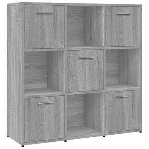 vidaXL sz&uuml;rke sonoma sz&iacute;nű szerelt fa k&ouml;nyvszekr&eacute;ny 90 x 30 x 90 cm