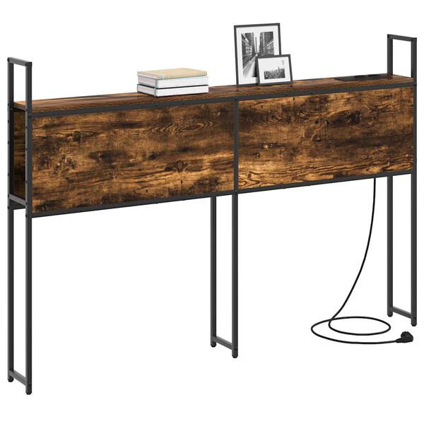 vidaXL T&aacute;rol&oacute;s Fejt&aacute;mla T&ouml;ltő &Aacute;llom&aacute;ssal F&uuml;st&ouml;lt t&ouml;lgy 120 cm Faanyag