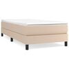 vidaXL cappuccino sz&iacute;nű műbőr rug&oacute;s &aacute;gy matraccal 100 x 200 cm