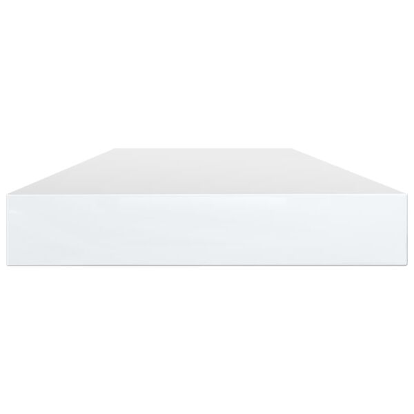 vidaXL 4 db magasf&eacute;nyű feh&eacute;r forg&aacute;cslap k&ouml;nyvespolc 80 x 10 x 1,5 cm