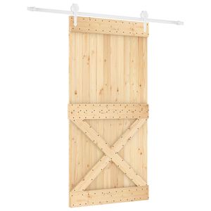 vidaXL Cs&uacute;sz&oacute; ajt&oacute; 100 x 210 cm Szil&aacute;rd Fenyőfa (Nem Kezelt)