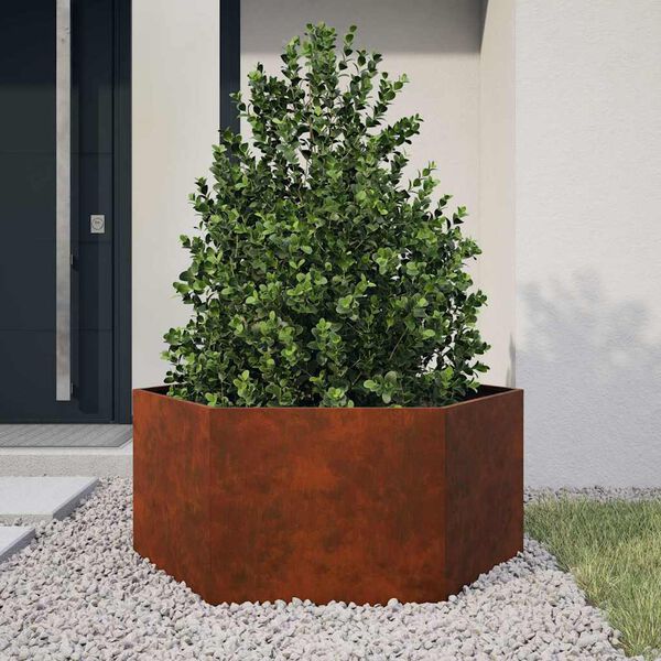 vidaXL rozsda sz&iacute;nű corten ac&eacute;l n&ouml;v&eacute;nytart&oacute; 90 x 90 x 45 cm