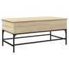 vidaXL sonoma t&ouml;lgy szerelt fa &eacute;s f&eacute;m doh&aacute;nyz&oacute;asztal 100x50x45 cm