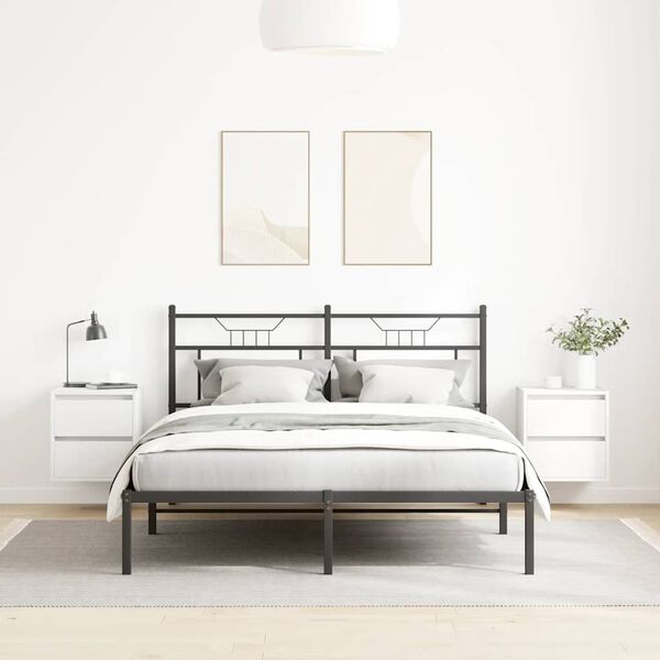 vidaXL 2 db feh&eacute;r falra szerelhető &eacute;jjeliszekr&eacute;ny 38x34x40 cm