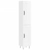 vidaXL magasf&eacute;nyű feh&eacute;r szerelt fa magasszekr&eacute;ny 34,5 x 34 x 180 cm