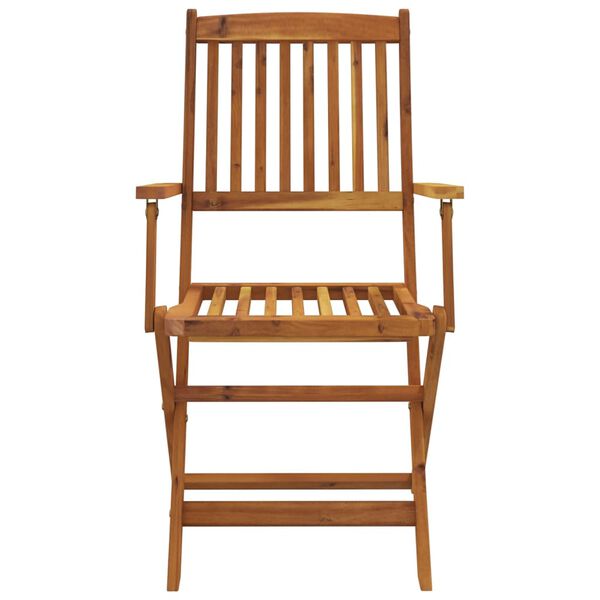 vidaXL 7 r&eacute;szes &ouml;sszecsukhat&oacute; t&ouml;m&ouml;r ak&aacute;cfa kerti &eacute;tkezőszett