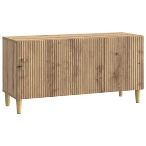 vidaXL TV szekr&eacute;ny 99 x 34,5 x 50 cm K&eacute;zműves T&ouml;lgy Szerelt Fa