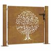 vidaXL Corten ac&eacute;l kerti kapu 100x75 cm, fa mint&aacute;zat&uacute;