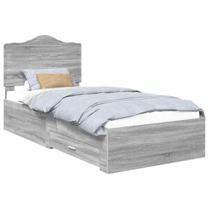 vidaXL &Aacute;gykeret fejt&aacute;ml&aacute;val fi&oacute;kkal Sz&uuml;rke Sonoma 90 x 200 cm Faanyag