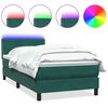 vidaXL s&ouml;t&eacute;tz&ouml;ld b&aacute;rsony rug&oacute;s &eacute;s LED-es &aacute;gy matraccal 100x210 cm