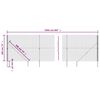 vidaXL antracitszürke dróthálós kerítés cövekekkel 1,8x25 m