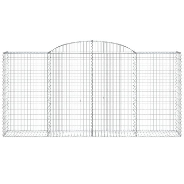 vidaXL 20 db íves horganyzott vas gabion kosár 300x50x140/160 cm