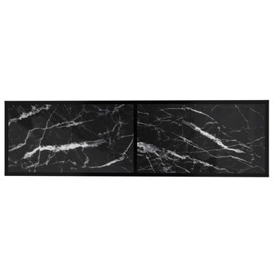 vidaXL fekete márvány színű edzett üveg TV-szekrény 140 x 40 x 40,5 cm