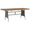 vidaXL sz&uuml;rke polyrattan &eacute;s t&ouml;m&ouml;r ak&aacute;cfa kerti asztal 160 x 70 x 72 cm