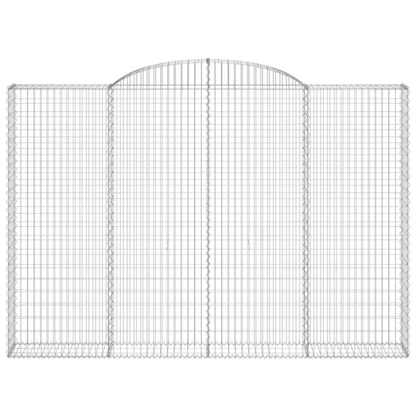 vidaXL 5 db íves horganyzott vas gabion kosár 300x30x200/220 cm