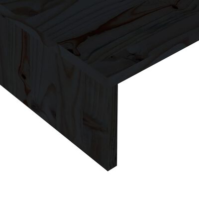 vidaXL fekete szerelt fa monitorállvány 60 x 23,5 x 12 cm