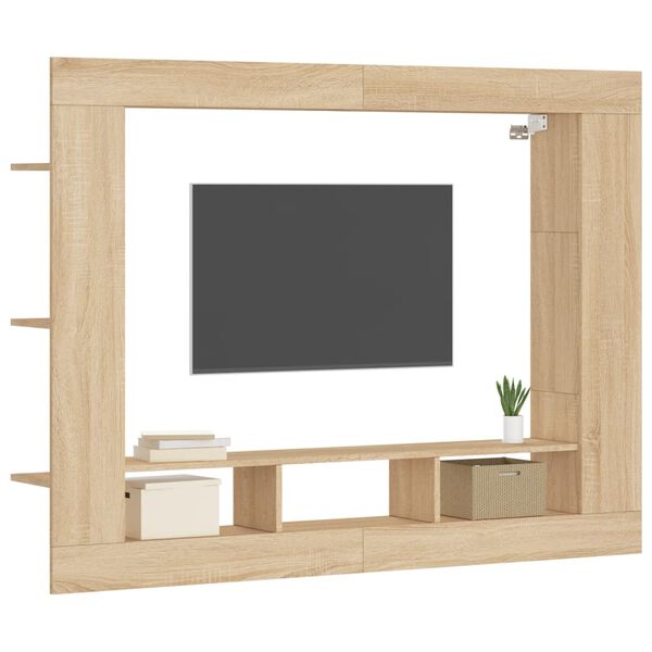 vidaXL sonoma t&ouml;lgysz&iacute;nű szerelt fa TV-szekr&eacute;ny 152x22x113 cm