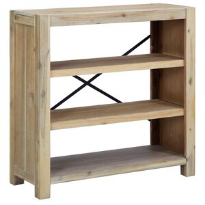 vidaXL 3-szintes t&ouml;m&ouml;r ak&aacute;cfa k&ouml;nyvespolc 80 x 30 x 80 cm