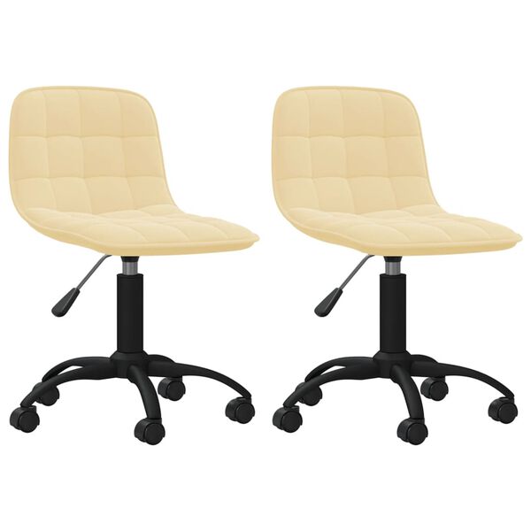 vidaXL 2 db kr&eacute;msz&iacute;nű b&aacute;rsony forg&oacute; &eacute;tkezősz&eacute;k