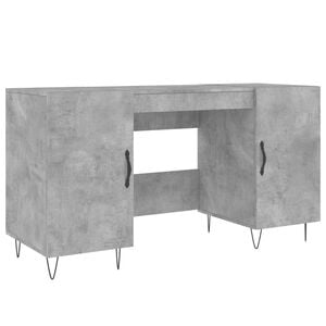 vidaXL betonsz&uuml;rke szerelt fa &iacute;r&oacute;asztal 140 x 50 x 75 cm