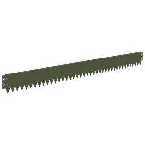 vidaXL Fűszeg&eacute;lyez&eacute;s 30 db 103 x 10 cm Ac&eacute;l Olajz&ouml;ld