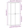 vidaXL Cipőszekr&eacute;ny polcokkal t&aacute;rol&oacute;val Feh&eacute;r 80 x 39 x 178 cm Faanyag