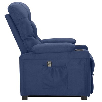 vidaXL kék szövet felállást segítő dönthető fotel