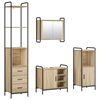 vidaXL F&uuml;rdőszobai Szekr&eacute;ny Szett 4 db Sonoma T&ouml;lgy 40 x 36 x 200,5 cm
