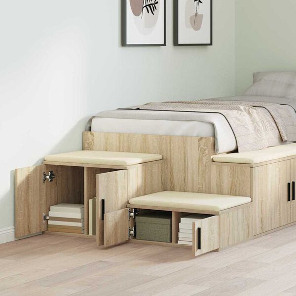 vidaXL T&aacute;rol&oacute;szekr&eacute;ny 2 pcs Sonoma t&ouml;lgy 108 x 41 x 40 cm Faanyag