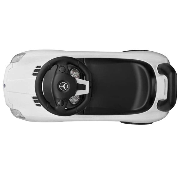 vidaXL fehér lábbal tolható gyerekautó