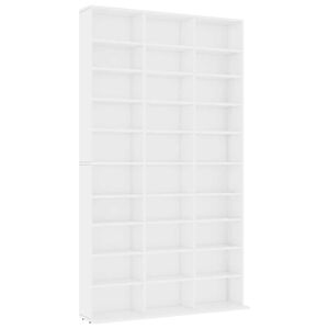 vidaXL feh&eacute;r szerelt fa CD-szekr&eacute;ny 102 x 23 x 177,5 cm